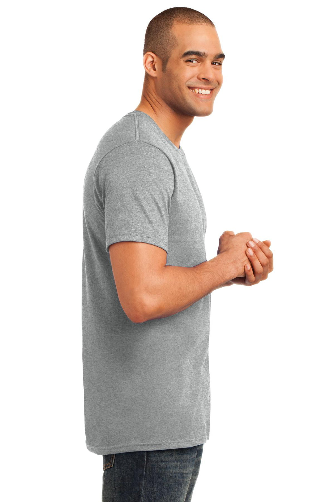 Hthr Grey Gildan 100% Ring Spun Cotton T-Shirt. 980