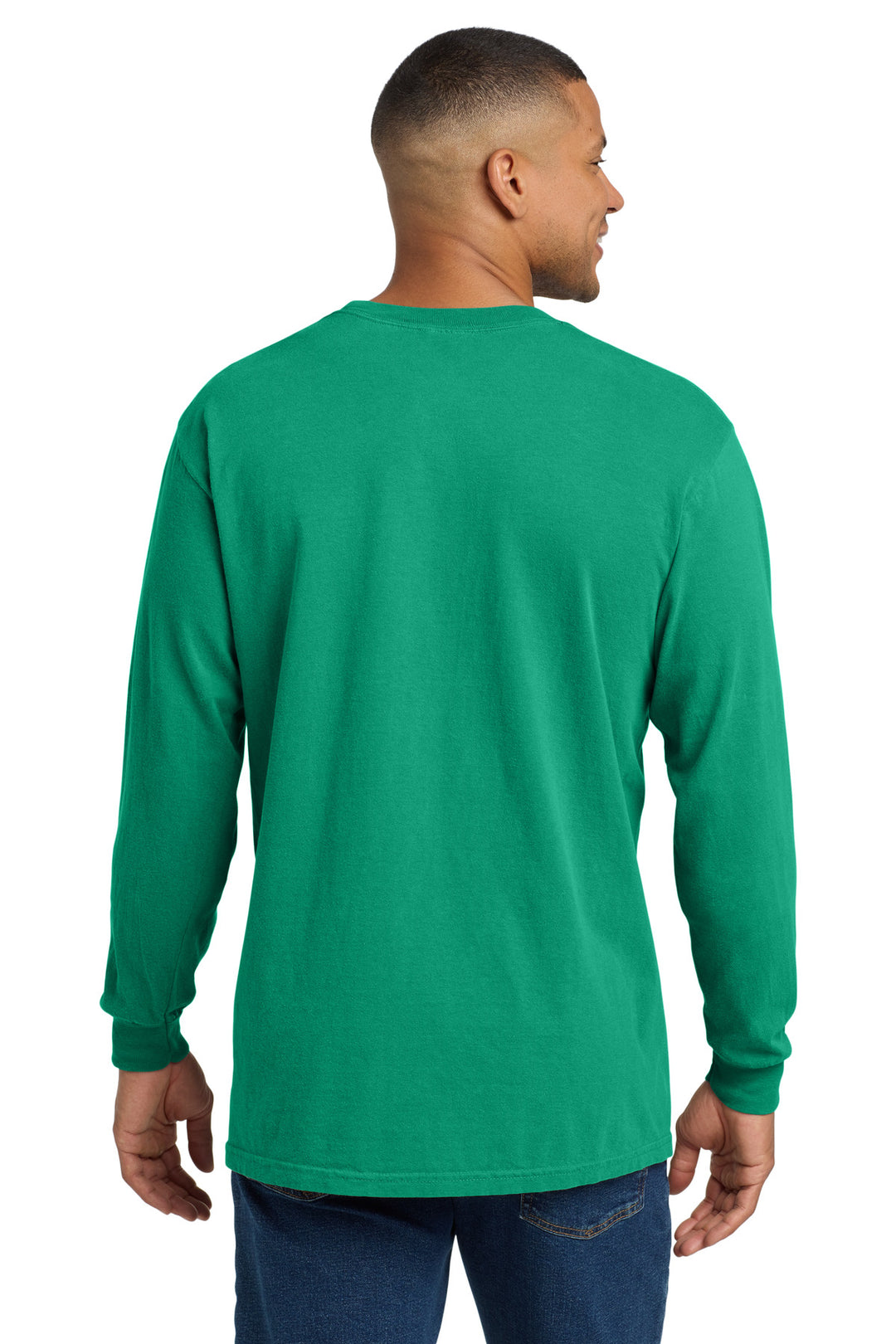 IslandGrn COMFORT COLORS Heavyweight Ring Spun Long Sleeve Pocket Tee. 4410
