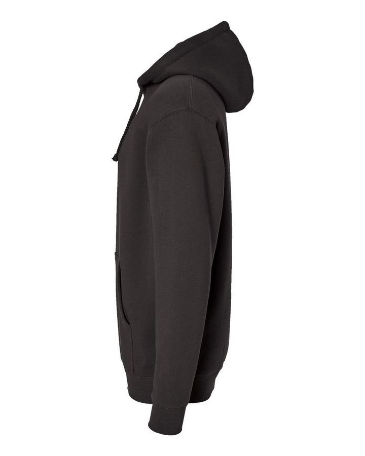 Left View of Asphalt Heavyweight Hooded Sweatshirt - IND4000