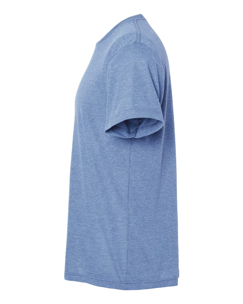 Left View of Athletic Blue Tri Blend Tri-Blend T-Shirt - 254