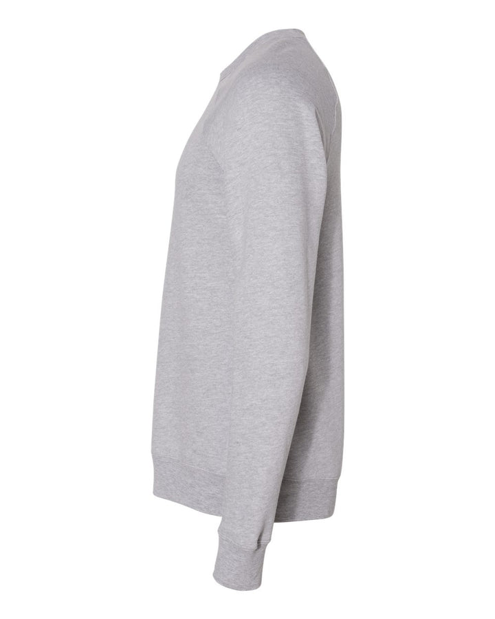 Left View of Athletic Heather Sponge Fleece Raglan Crewneck Sweatshirt - 3901
