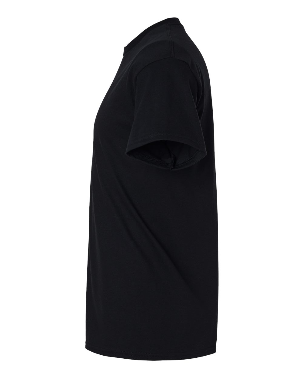 Left View of Black Heavy Cotton™ T-Shirt - 5000