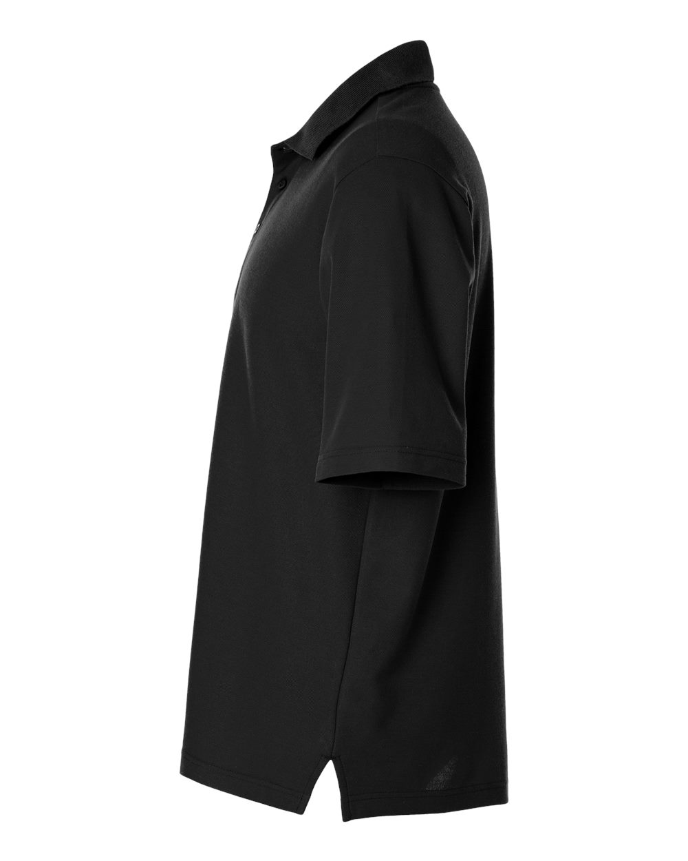 Left View of Black Men's Resolve CVC Performance Pique Polo - CE106
