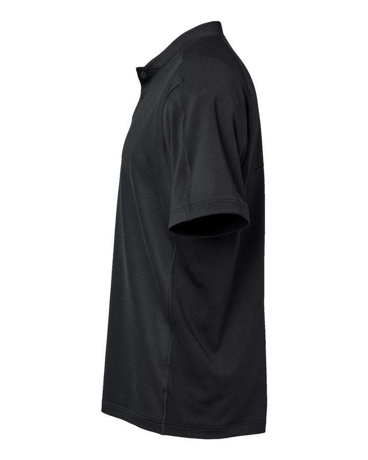 Left View of Black Sport Collar Polo - A584