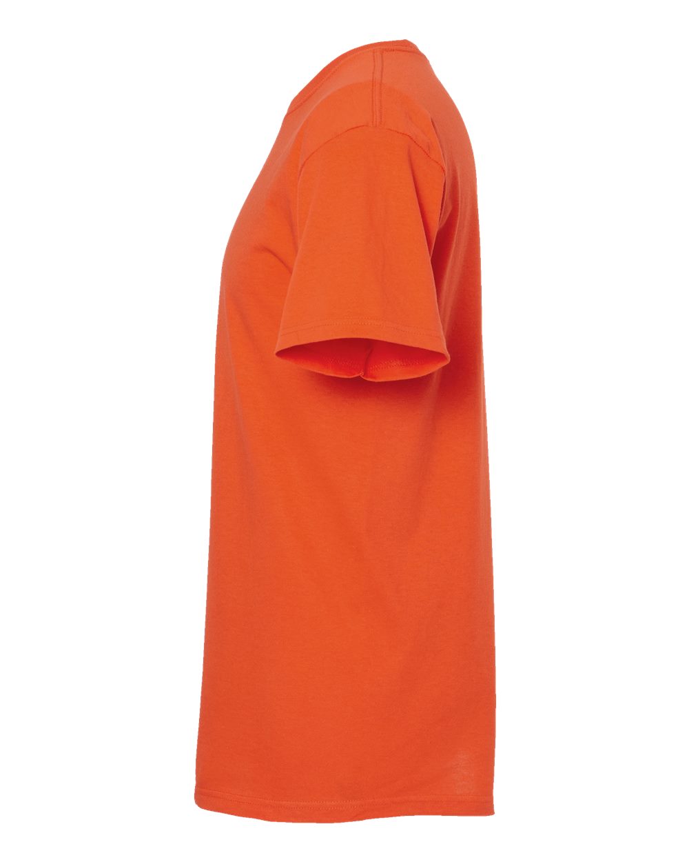 Left View of Burnt Orange Gold Soft Touch T-Shirt - 4800