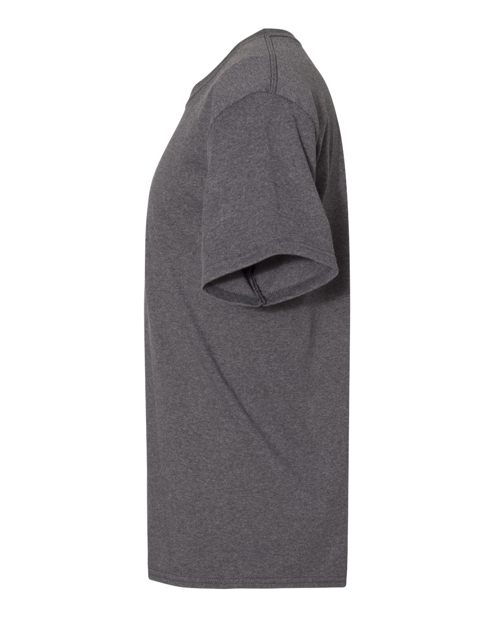 Left View of Charcoal Heather Essential-T T-Shirt - 5280