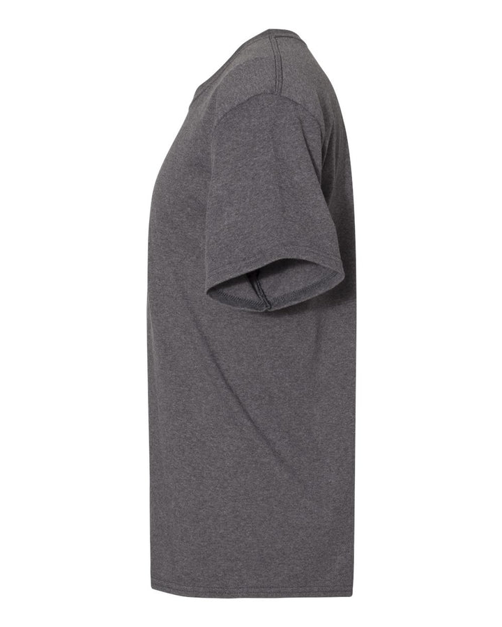 Left View of Charcoal Heather Essential-T T-Shirt - 5280