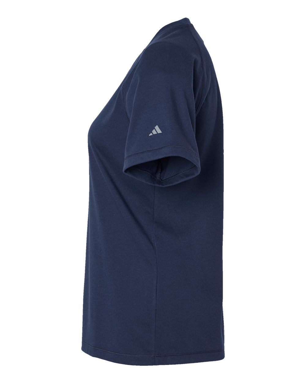 Left View of Collegiate Navy Women's Blended T-Shirt - A557