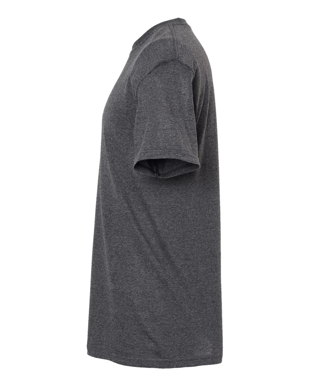 Left View of Dark Heather Gold Soft Touch T-Shirt - 4800