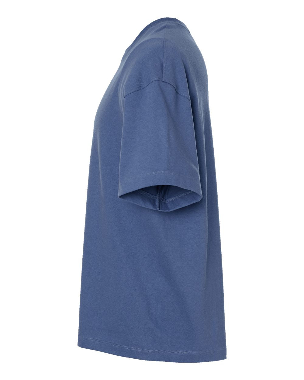 Left View of Denim Blue Beefy-T® Retro Street T-Shirt - 5180R