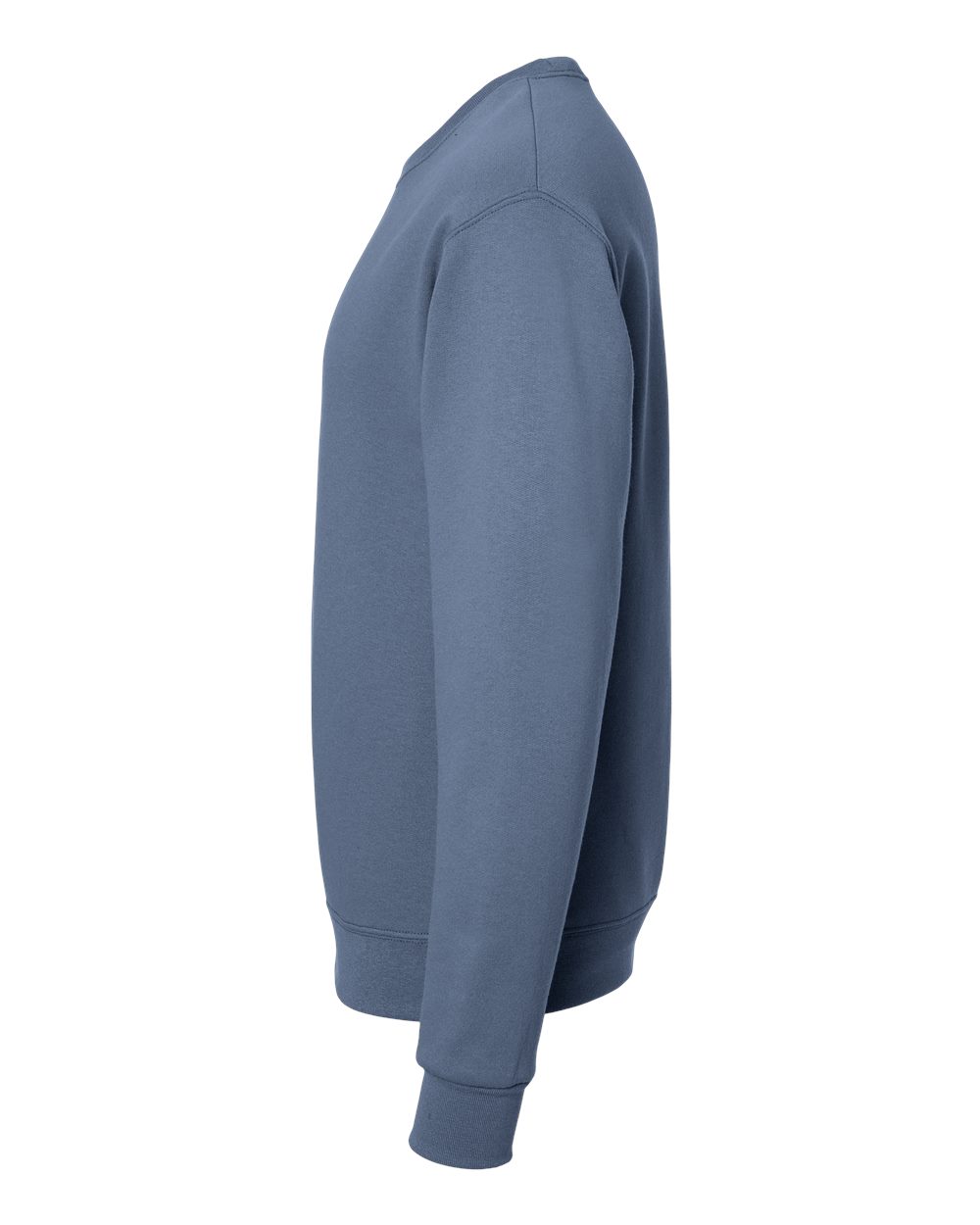 Left View of Denim NuBlend® Crewneck Sweatshirt - 562MR