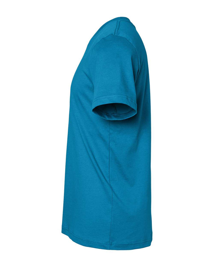 Left View of Electric Blue Jersey Tee - 3001