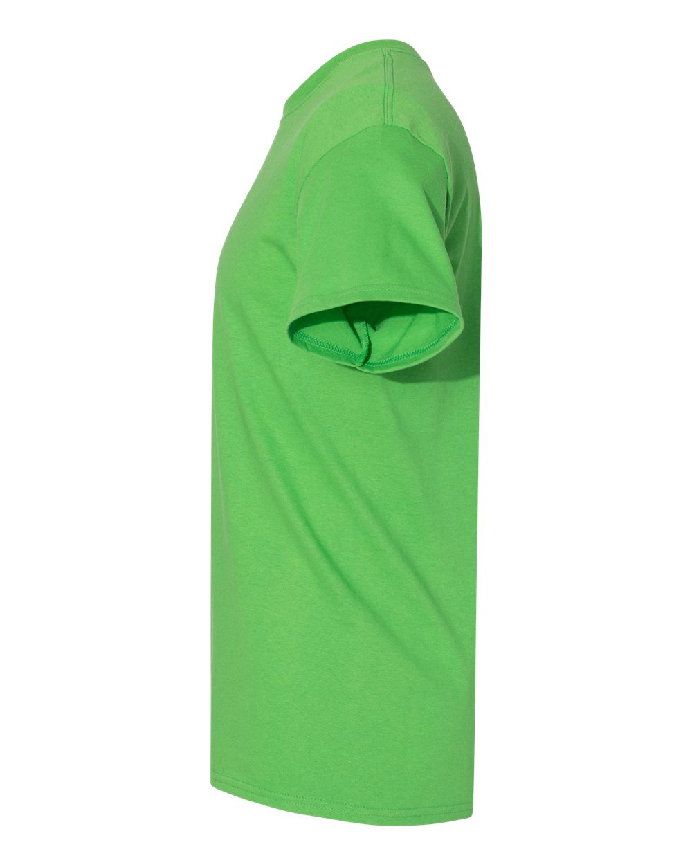 Left View of Electric Green Heavy Cotton™ T-Shirt - 5000