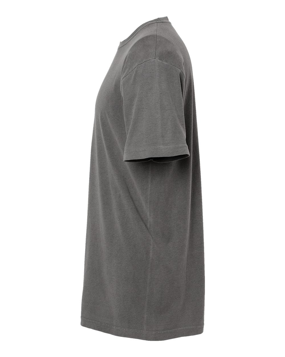Left View of Grey Vintage Garment-Dyed T-Shirt - 6500M