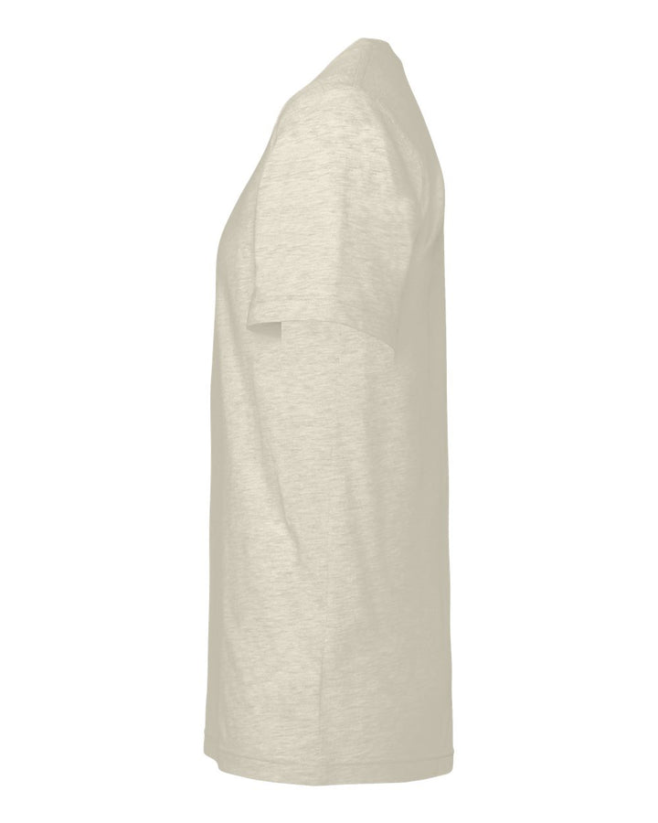 Left View of Heather Prism Natural CVC Jersey Tee - 3001CVC