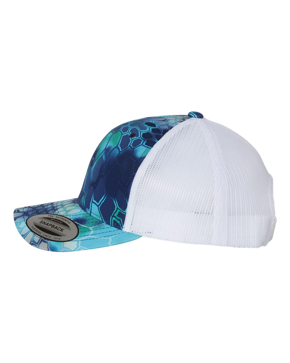 Left View of Kryptek Pontus Retro Trucker Cap - 6606