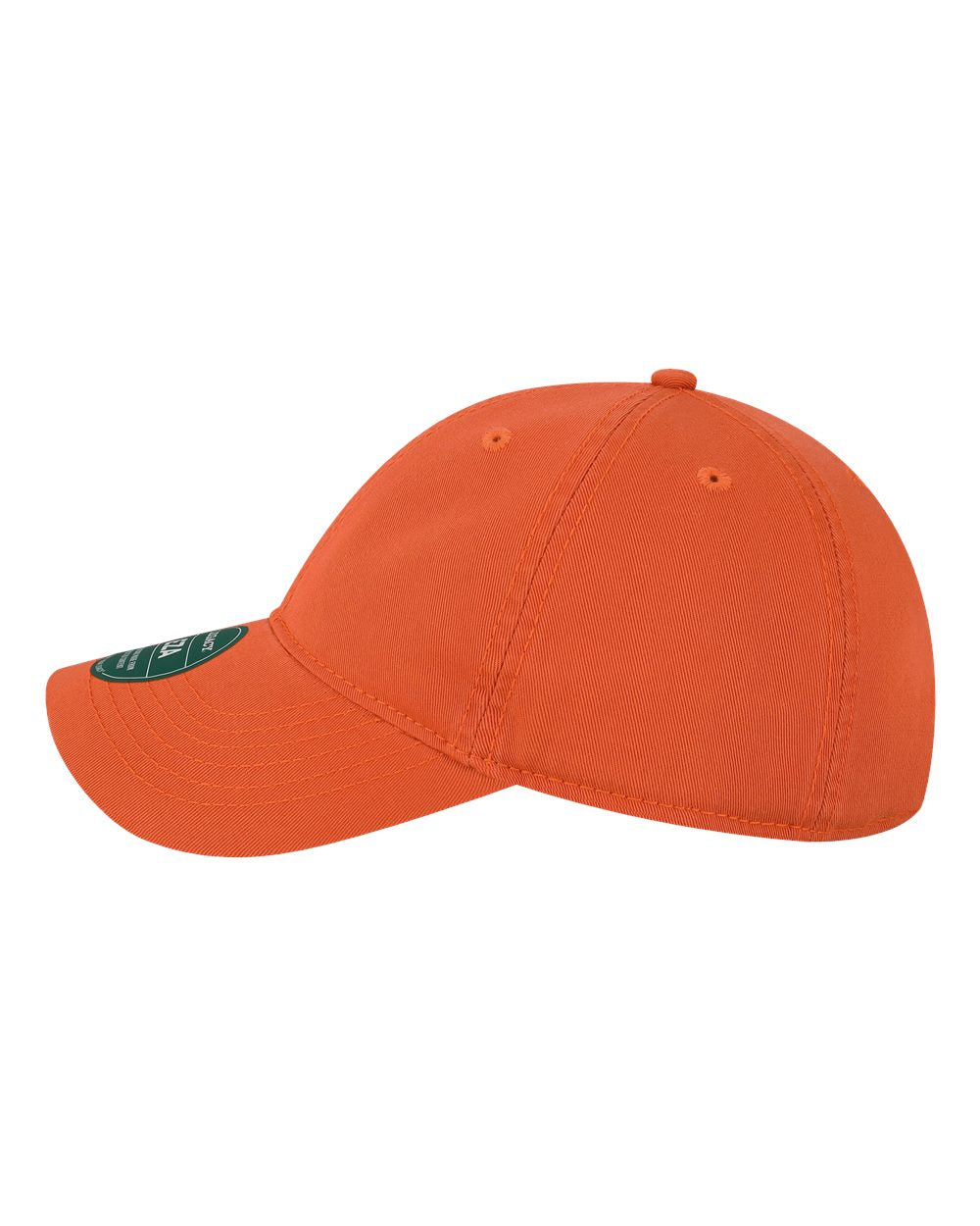 Left View of Mandarin Orange Relaxed Twill Dad Hat - EZA