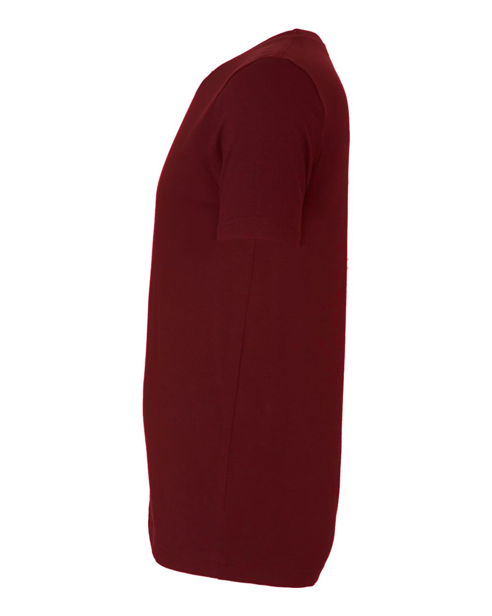 Left View of Maroon Jersey Tee - 3001