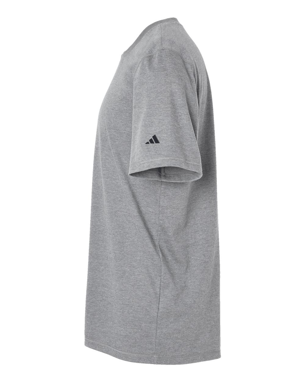 Left View of Medium Grey Heather Blended T-Shirt - A556