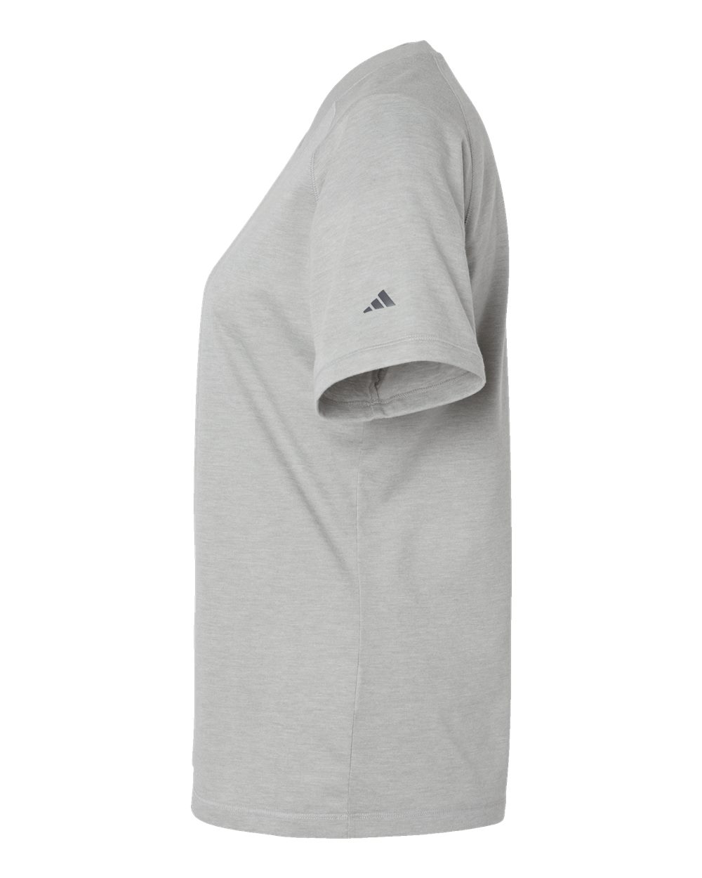 Left View of Medium Grey Heather Women's Blended T-Shirt - A557
