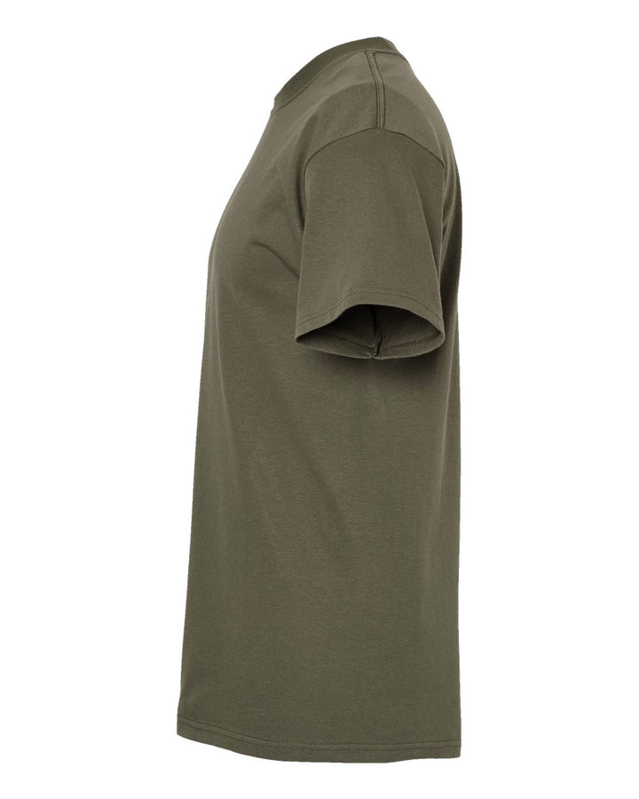 Left View of Military Green Gold Soft Touch T-Shirt - 4800