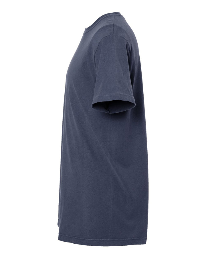 Left View of Navy Vintage Garment-Dyed T-Shirt - 6500M