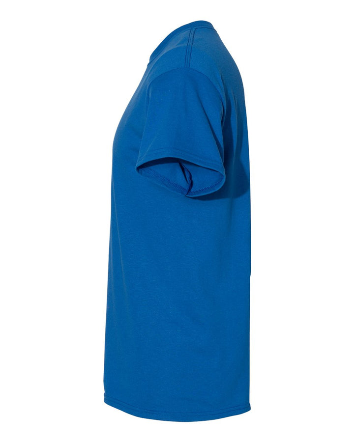 Left View of Neon Blue Heavy Cotton™ T-Shirt - 5000
