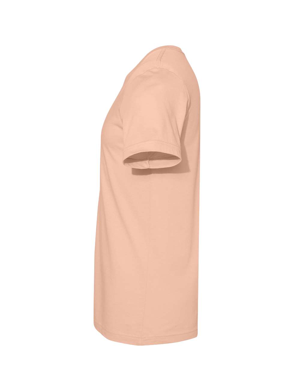Left View of Peach Jersey Tee - 3001
