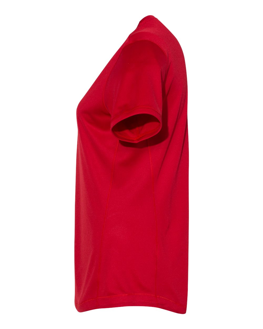 Left View of Power Red Women's Sport T-Shirt - A377