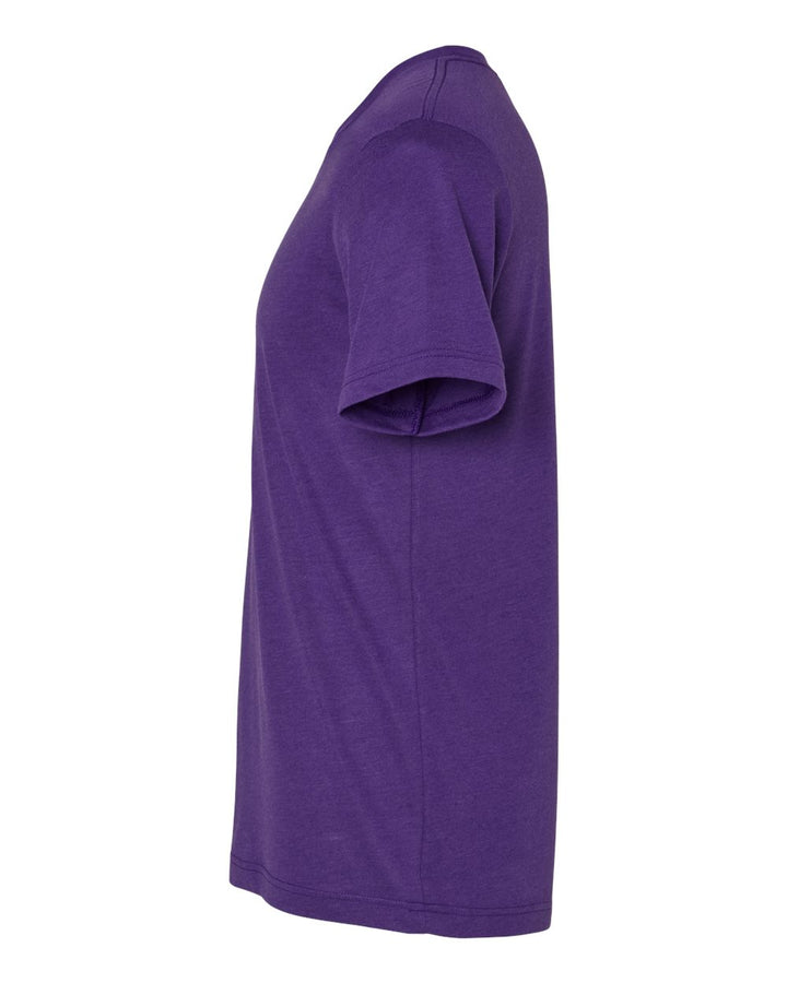 Left View of Solid Team Purple Triblend Triblend Tee - 3413