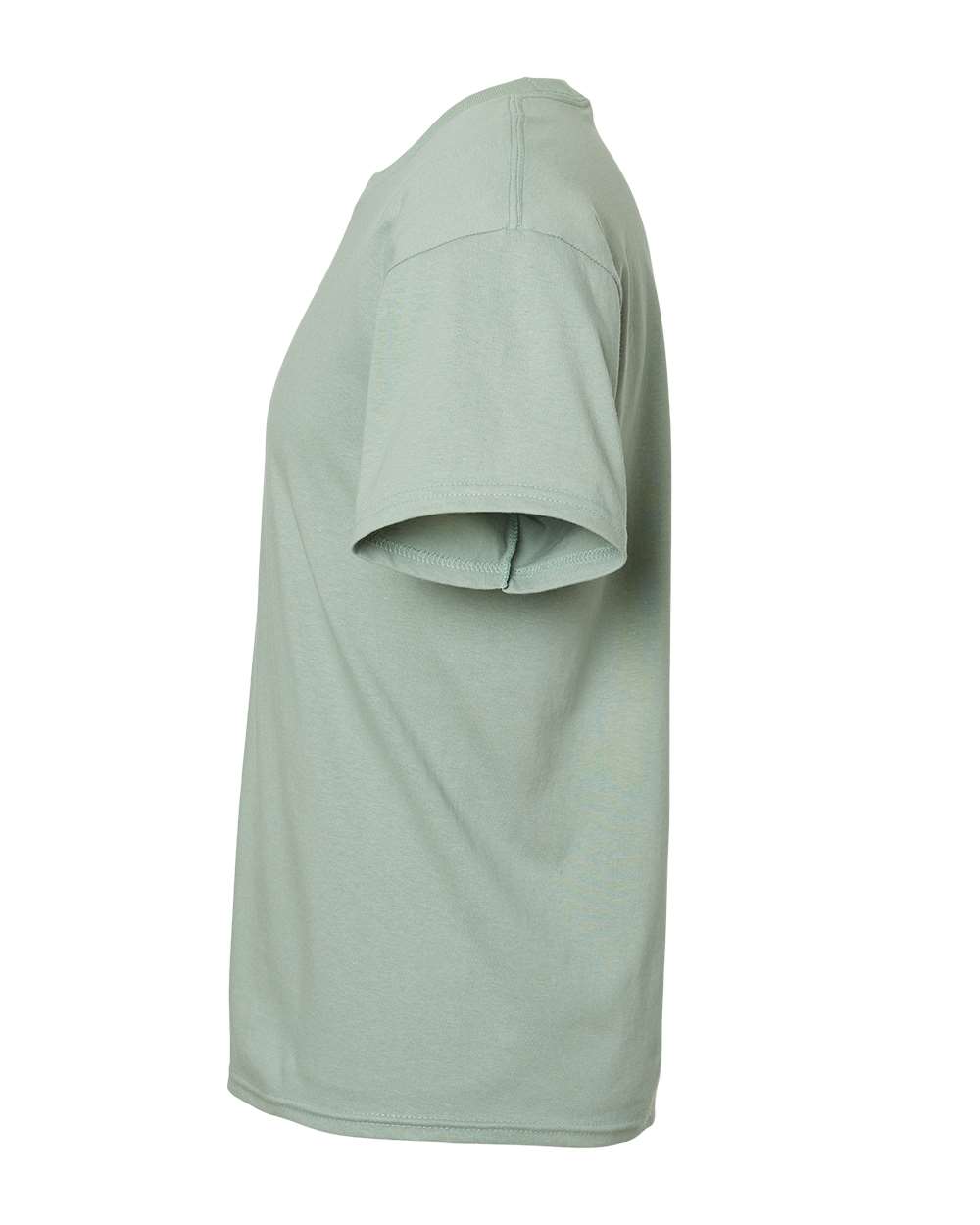 Left View of Stonewashed Green Essential-T T-Shirt - 5280