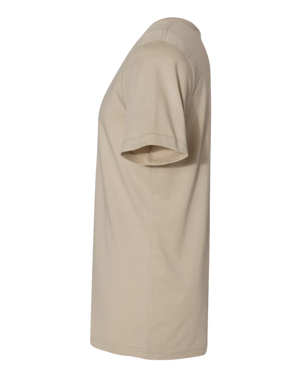 Left View of Tan Jersey Tee - 3001