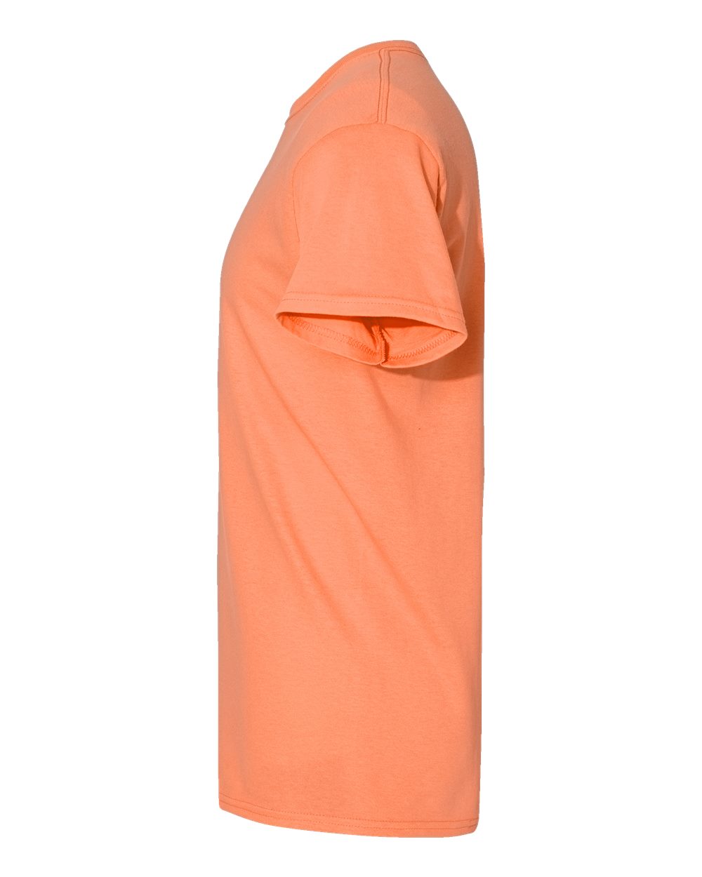 Left View of Tangerine Heavy Cotton™ T-Shirt - 5000