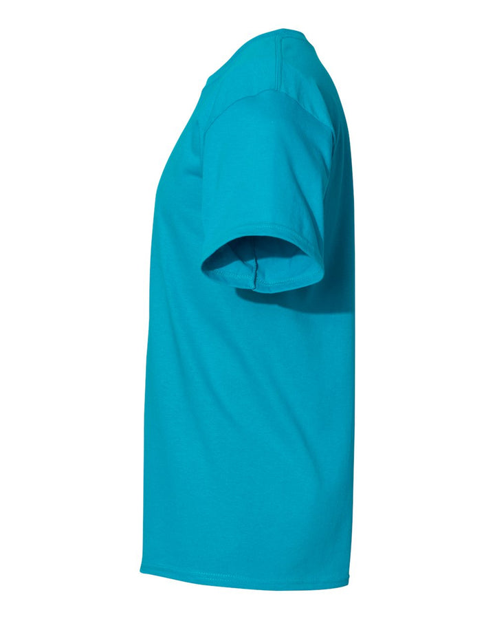 Left View of Teal Essential-T T-Shirt - 5280
