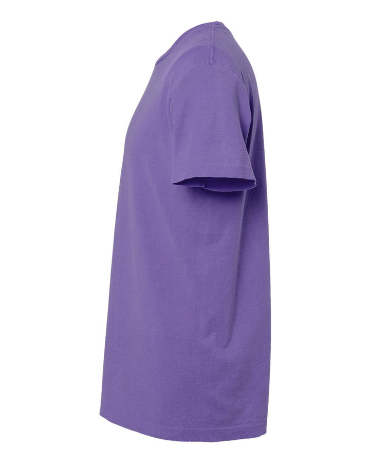 Left View of Violet Vintage Garment-Dyed T-Shirt - 6500M