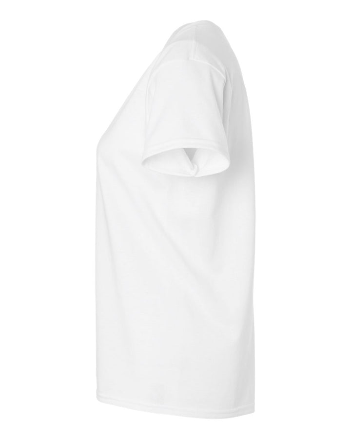 Left View of White Ultra Cotton® Women’s T-Shirt - 2000L