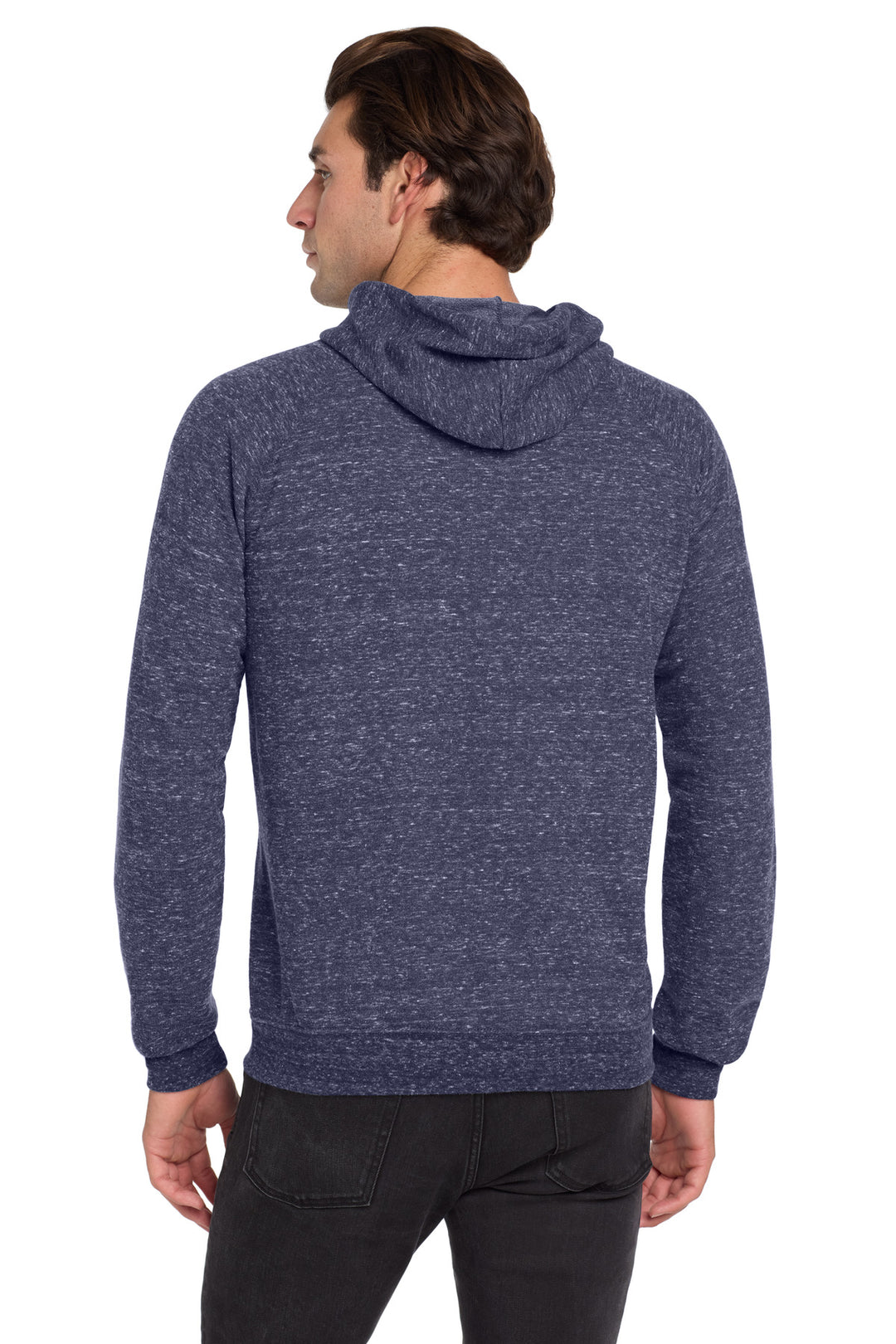 Navy Jerzees Snow Heather French Terry Raglan Hoodie 90M
