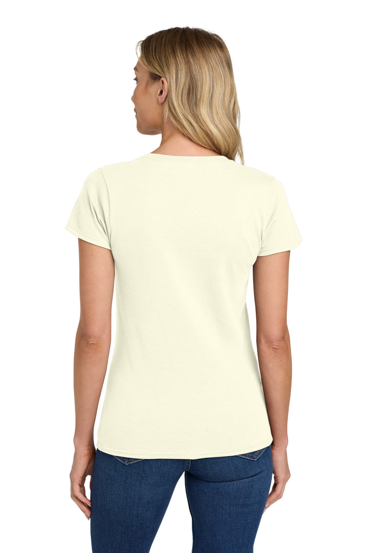 OffWhite Gildan Women's Heavy Cotton 100% Cotton T-Shirt. 5000L
