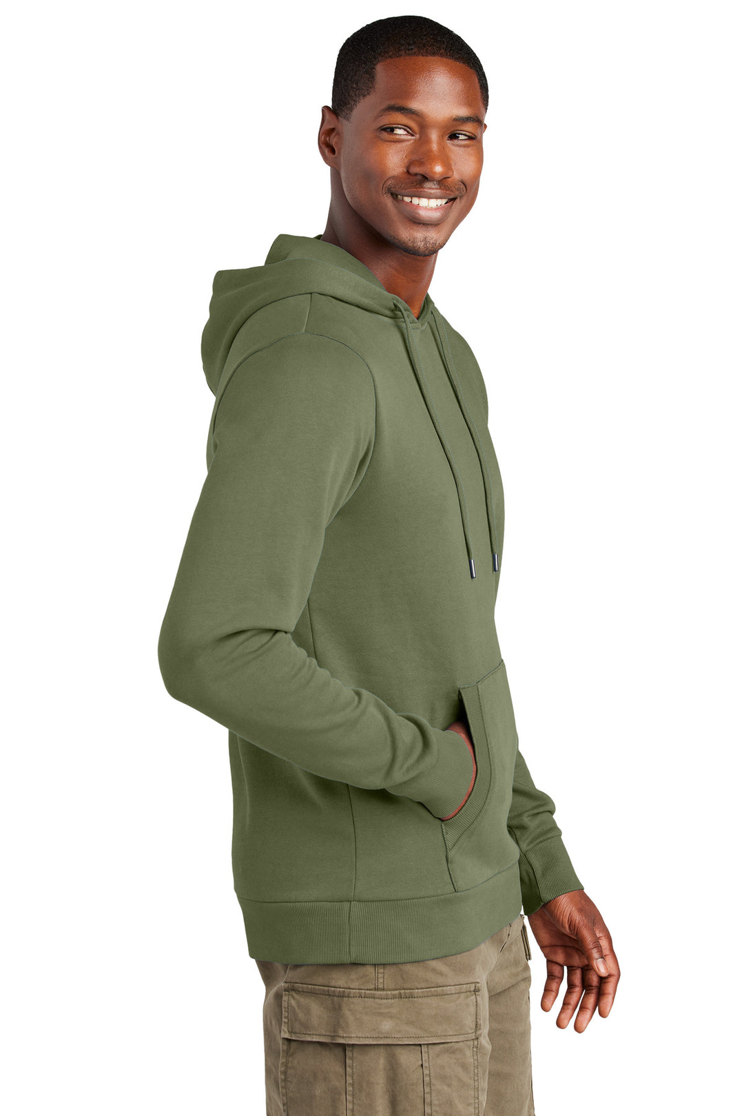 OlvDrabGn District Wash Fleece Hoodie DT2200
