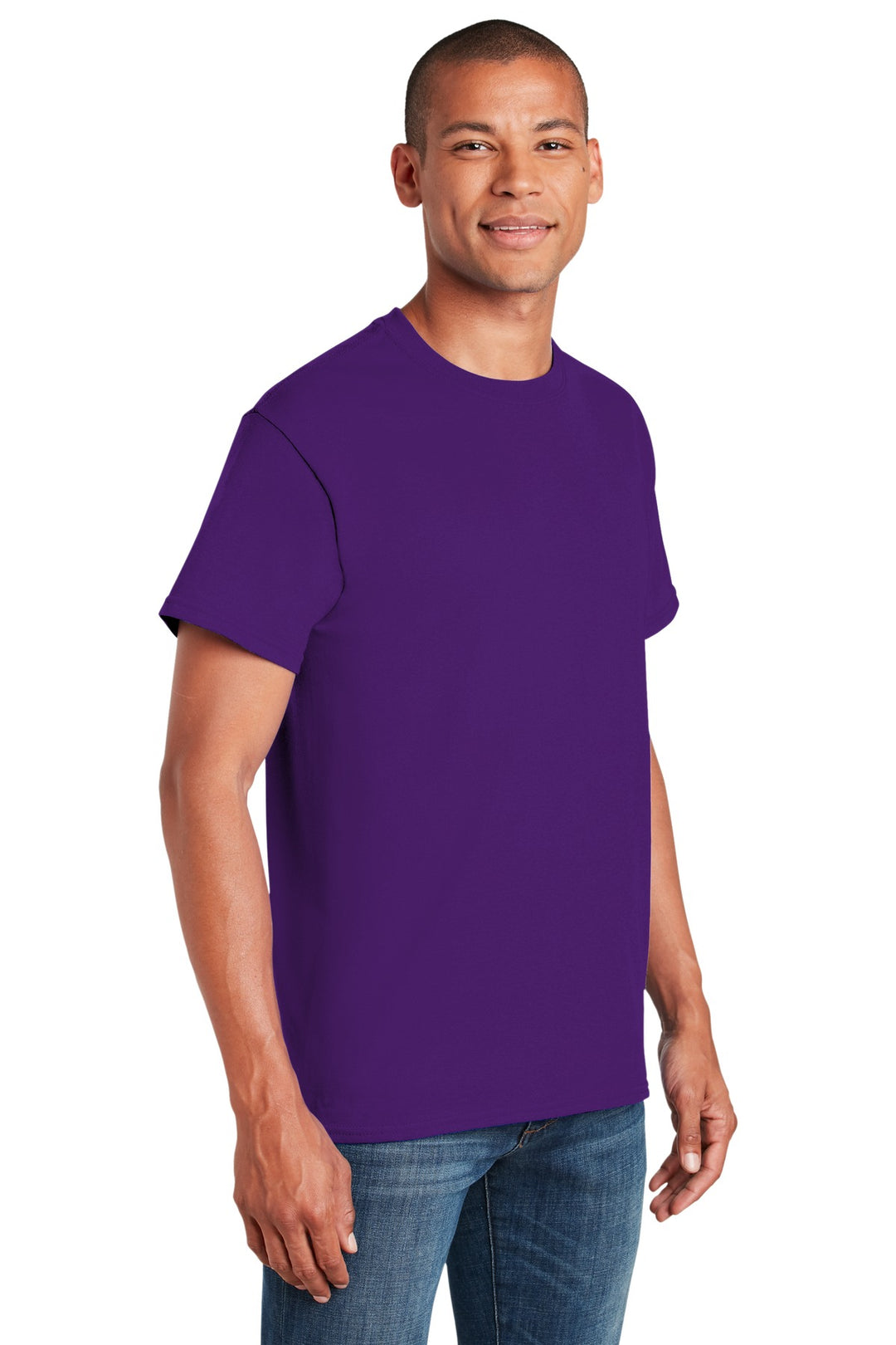 Purple Gildan - Heavy Cotton 100% Cotton T-Shirt. 5000