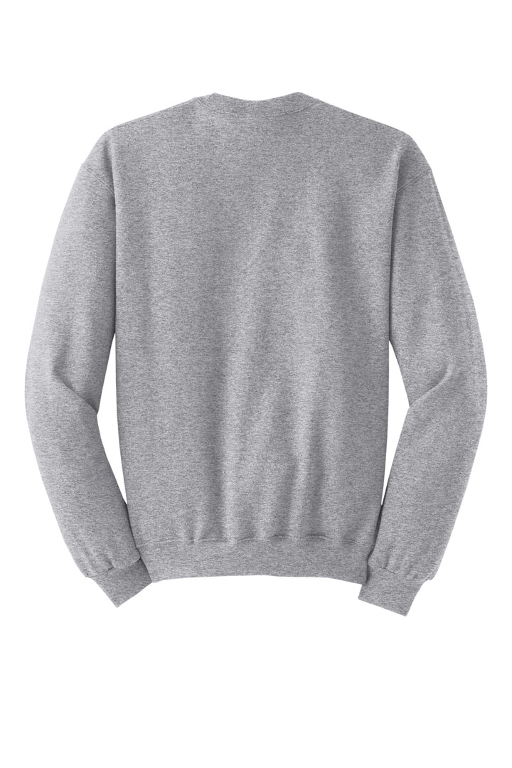 Rear View of AthlHthr Jerzees - NuBlend Crewneck Sweatshirt. 562M