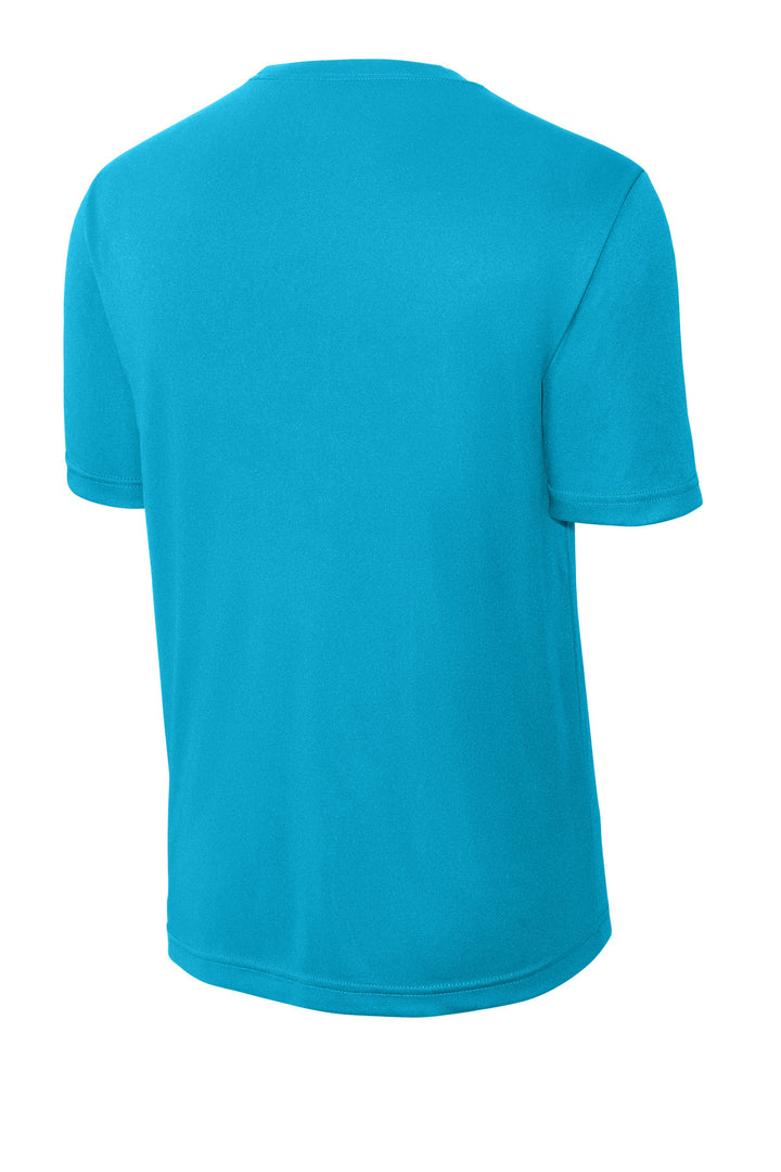 Rear View of Atomic Blue Sport-Tek PosiCharge Competitor Tee. ST350