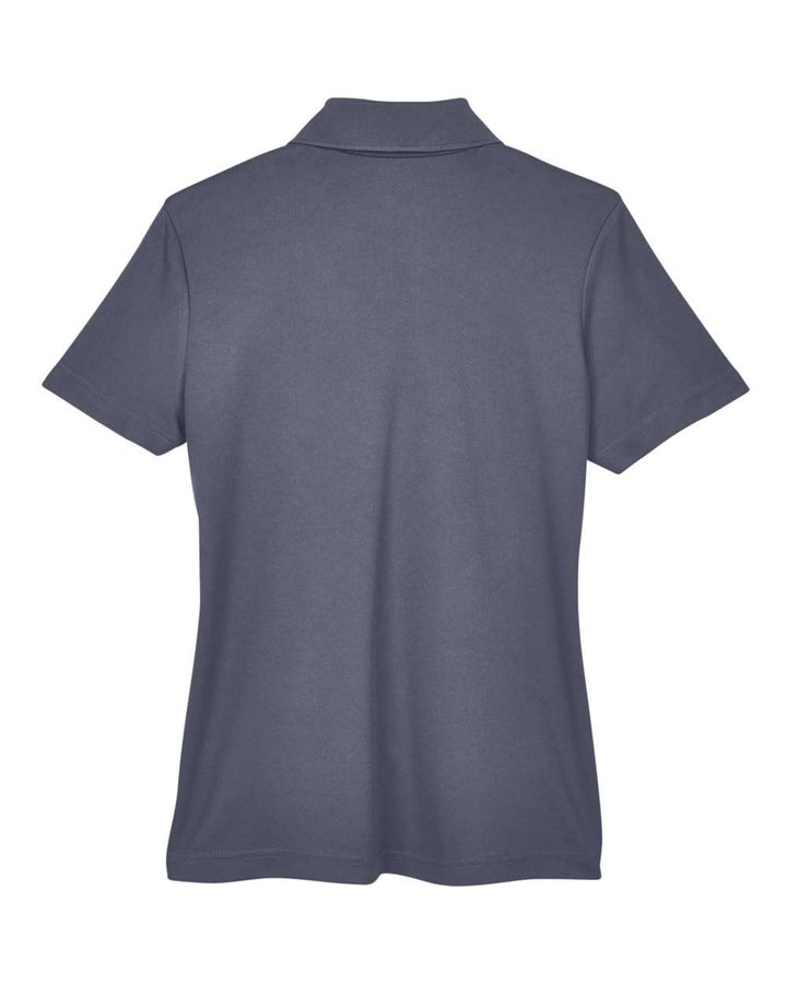 Rear View of Black/ Carbon Women's Balance Colorblock Performance Piqué Polo - CE101W