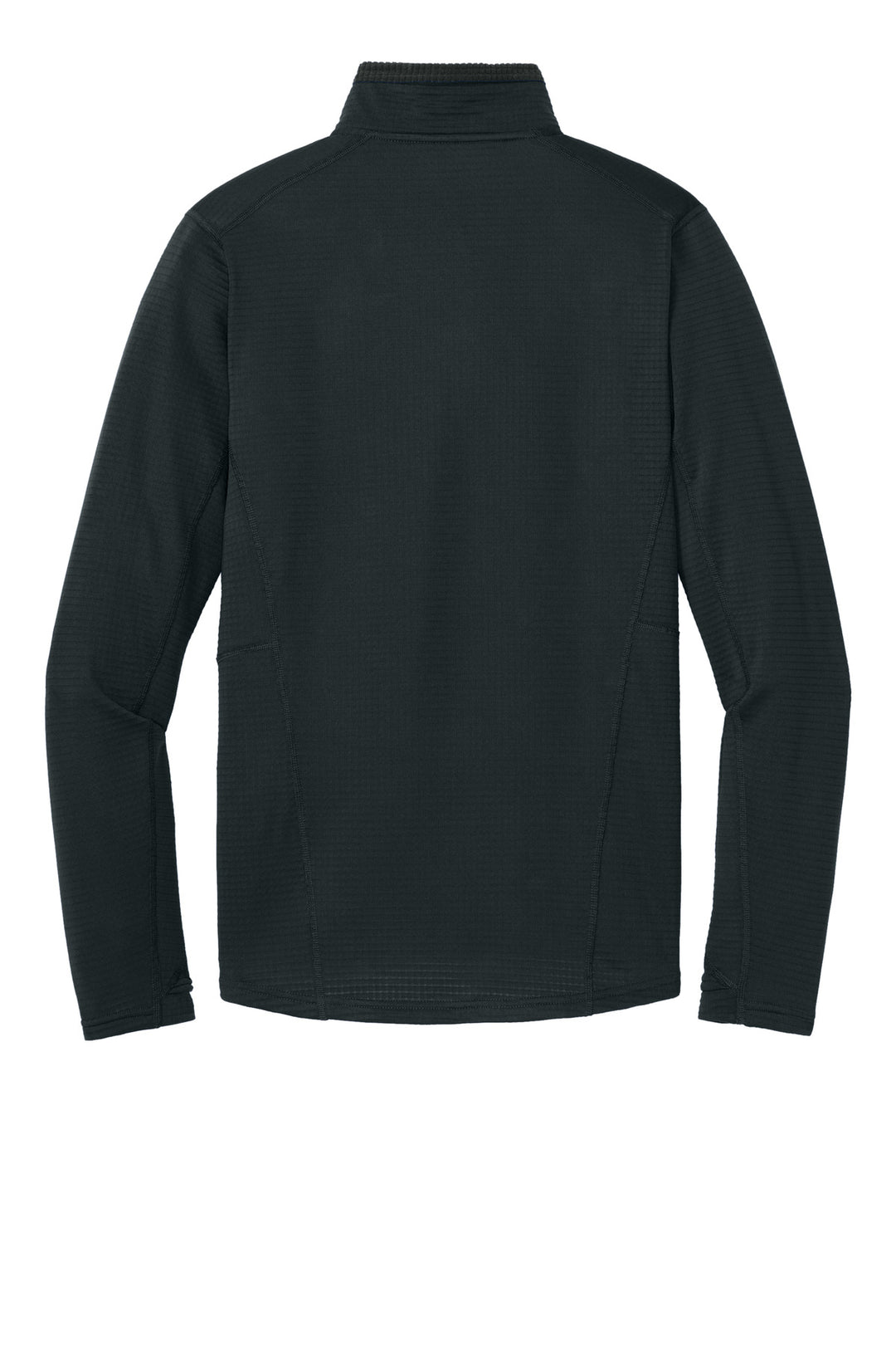 Rear View of Black LIMITED EDITION Outdoor Research Tech Grid 1/4-Zip Fleece OR322267