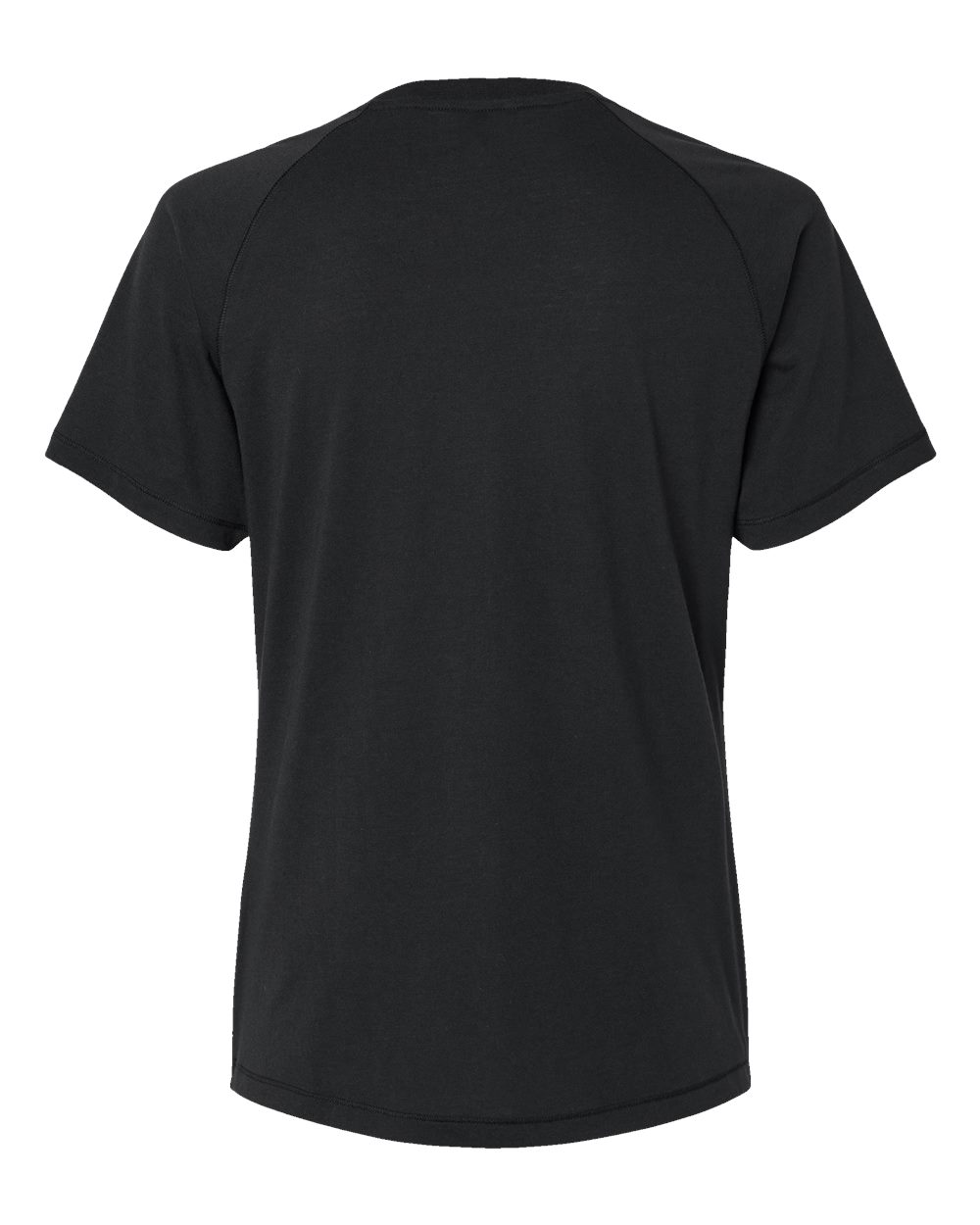 Rear View of Black Women's Blended T-Shirt - A557