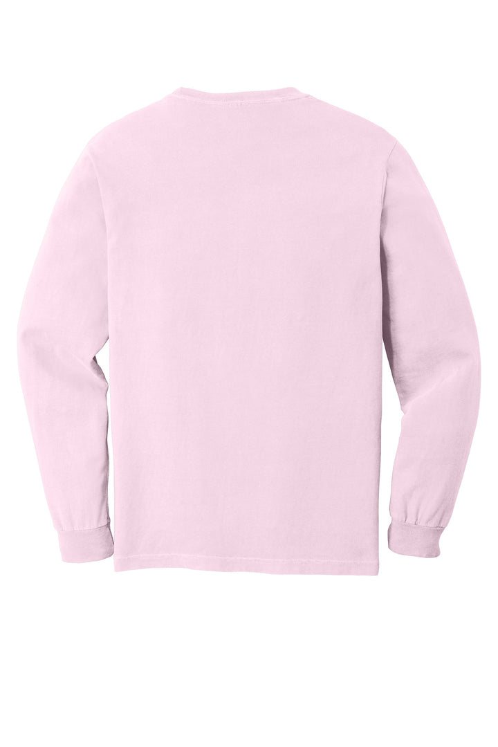 Rear View of Blossom COMFORT COLORS Heavyweight Ring Spun Long Sleeve Tee. 6014