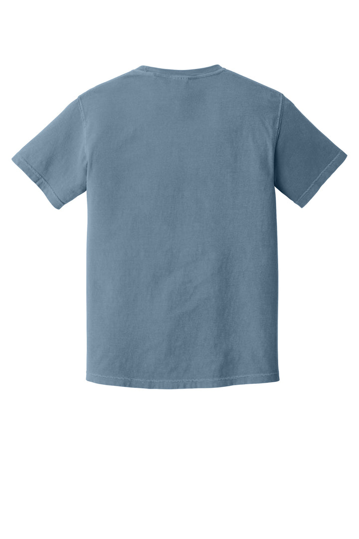 Rear View of Blue Jean COMFORT COLORS Heavyweight Ring Spun Tee. 1717