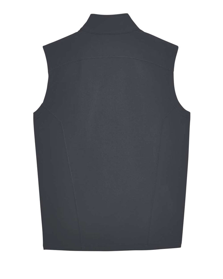 Rear View of Carbon Men's Cruise Two-Layer Fleece Bonded Soft Shell Vest - CE701