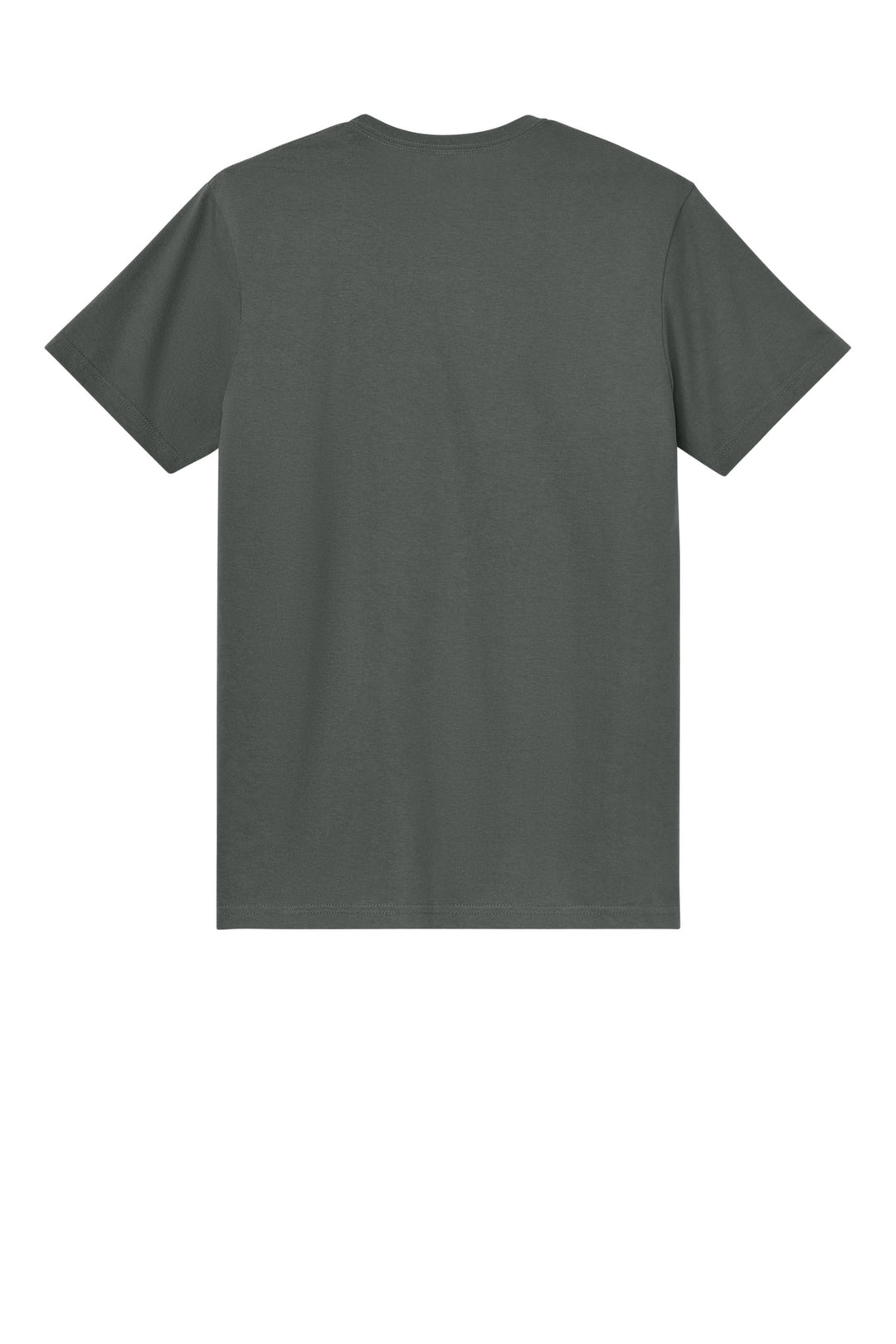 Rear View of Charcoal Gildan Light Cotton Tee 3000