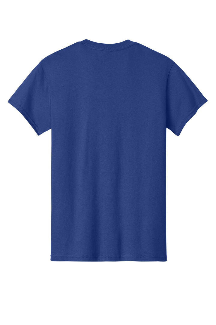Rear View of Cobalt Gildan - Heavy Cotton 100% Cotton T-Shirt. 5000
